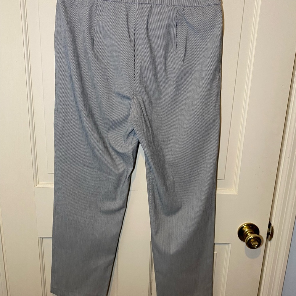 Briggs Navy / Cream Striped Pants SIZE PM - Picture 2 of 3